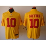 Nike Washington Redskins #10 Robert Griffin III Yellow Limited Jersey