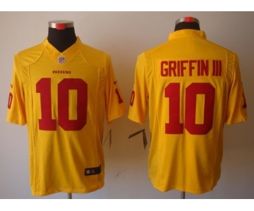 Nike Washington Redskins #10 Robert Griffin III Yellow Limited Jersey
