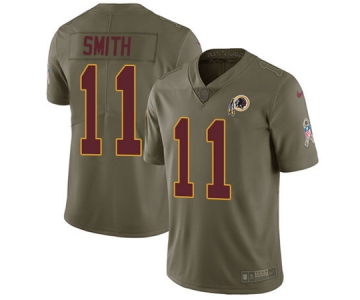 Nike Washington Redskins #11 Alex Smith Olive Men's Stitched NFL Limited 2017 Salute To Service Jersey