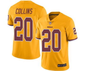 Nike Washington Redskins 20 Landon Collins Gold Color Rush Limited Jersey