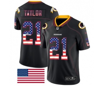 Nike Washington Redskins 21 Sean Taylor Black USA Flag NFL Vapor Untouchable Limited Jersey