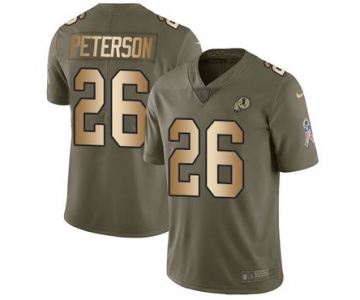 Nike Washington Redskins #26 Adrian Peterson Olive Gold Men's Stitched NFL Limited 2017 Salute To Service Jersey