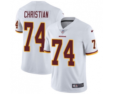 Nike Washington Redskins #74 Geron Christian White Men's Stitched NFL Vapor Untouchable Limited Jersey