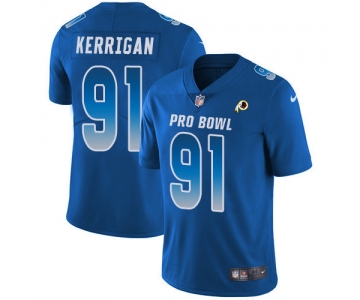 Nike Washington Redskins #91 Ryan Kerrigan Royal Men's Stitched NFL Limited NFC 2019 Pro Bowl Jersey
