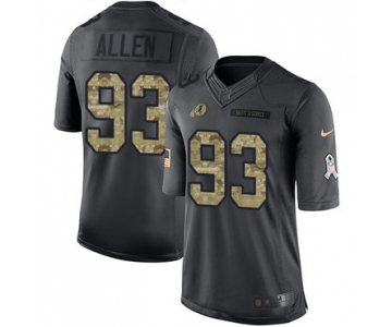 Nike Washington Redskins #93 Jonathan Allen Black Men's Stitched NFL Limited 2016 Salute to Service Jersey