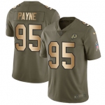 Nike Washington Redskins #95 Da'Ron Payne OliveGold Men's Stitched NFL Limited 2017 Salute To Service Jersey