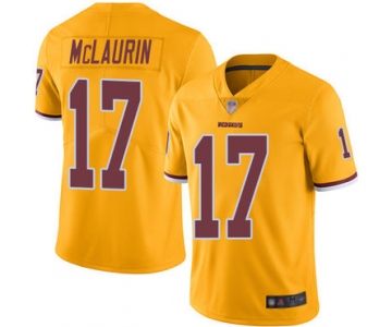 Redskins #17 Terry McLaurin Gold Men's Stitched Football Limited Rush Jersey