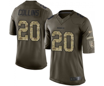 Redskins #20 Landon Collins Green Men's Stitched Football Limited 2015 Salute To Service Jersey