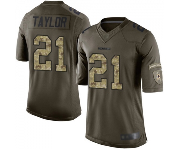Redskins #21 Sean Taylor Green Men's Stitched Football Limited 2015 Salute To Service Jersey
