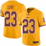 Redskins #23 Bryce Love Gold Men's Stitched Football Limited Rush Jersey