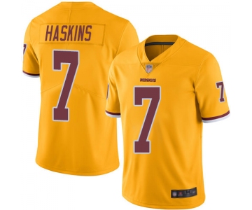 Redskins #7 Dwayne Haskins Gold Men's Stitched Football Limited Rush Jersey