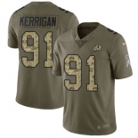 Redskins #91 Ryan Kerrigan Olive Camo Men's Stitched Football Limited 2017 Salute To Service Jersey