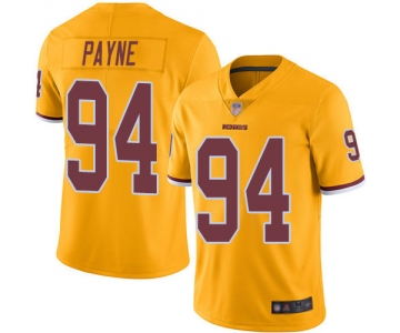 Redskins #94 Da'Ron Payne Gold Men's Stitched Football Limited Rush Jersey
