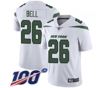 Jets #26 Le'Veon Bell White Men's Stitched Football 100th Season Vapor Limited Jersey