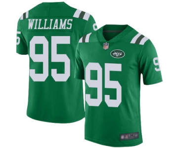 Jets #95 Quinnen Williams Green Men's Stitched Football Limited Rush Jersey