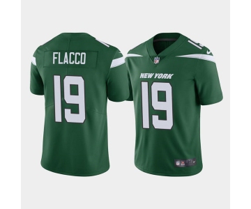 Men's New York Jets #19 Joe Flacco Green Vapor Limited Stitched Jersey