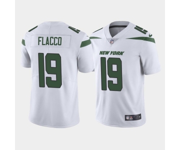 Men's New York Jets #19 Joe Flacco White Vapor Limited Stitched Jersey