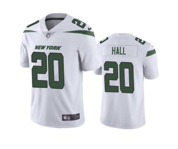 Men's New York Jets #20 Breece Hall 2022 White Vapor Untouchable Limited Stitched Jersey