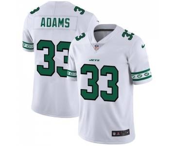 New York Jets #33 Jamal Adams Nike White Team Logo Vapor Limited NFL Jersey