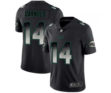 Nike Jets #14 Sam Darnold Black Men's Stitched NFL Vapor Untouchable Limited Smoke Fashion Jersey