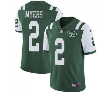 Nike Jets #2 Jason Myers Green Team Color Men's Stitched NFL Vapor Untouchable Limited Jersey