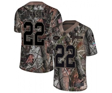 Nike Jets #22 Trumaine Johnson Camo Men's Stitched NFL Limited Rush Realtree Jersey