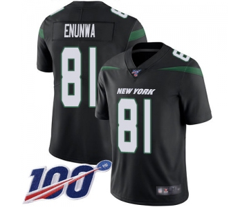 Nike Jets #81 Quincy Enunwa Black Alternate Men's Stitched NFL 100th Season Vapor Limited Jersey