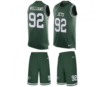 Nike Jets #92 Leonard Williams Green Team Color Men's Stitched NFL Limited Tank Top Suit Jersey