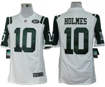 Nike New York Jets #10 Santonio Holmes White Limited Jersey