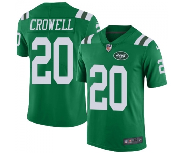 Nike New York Jets #20 Isaiah Crowell Green Men's Stitched NFL Elite Rush Jersey