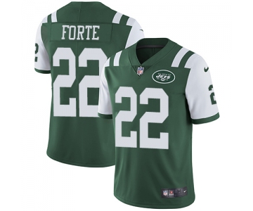 Nike New York Jets #22 Matt Forte Green Team Color Men's Stitched NFL Vapor Untouchable Limited Jersey