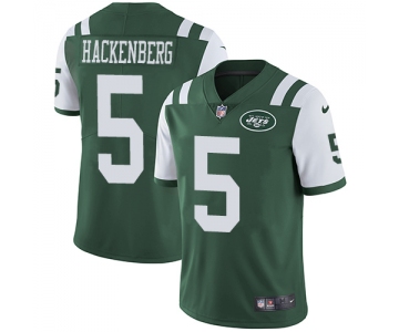 Nike New York Jets #5 Christian Hackenberg Green Team Color Men's Stitched NFL Vapor Untouchable Limited Jersey