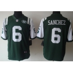 Nike New York Jets #6 Mark Sanchez Green Limited Jersey