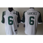 Nike New York Jets #6 Mark Sanchez White Limited Jersey
