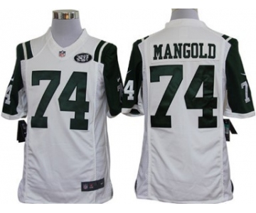 Nike New York Jets #74 Nick Mangold White Limited Jersey