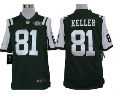 Nike New York Jets #81 Dustin Keller Green Limited Jersey