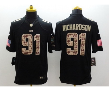 Nike New York Jets #91 Sheldon Richardson Salute to Service Black Limited Jersey