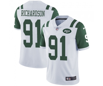 Nike New York Jets #91 Sheldon Richardson White Men's Stitched NFL Vapor Untouchable Limited Jersey