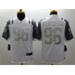 Nike New York Jets #96 Muhammad Wilkerson Platinum White Limited Jersey