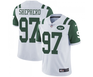 Nike New York Jets #97 Nathan Shepherd White Men's Stitched NFL Vapor Untouchable Limited Jersey