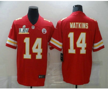 Men's Kansas City Chiefs #14 Sammy Watkins Red 2021 Super Bowl LV Vapor Untouchable Stitched Nike Limited NFL Jersey