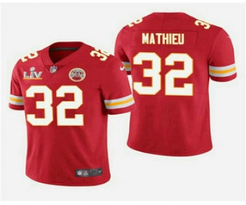 Men's Kansas City Chiefs #32 Tyrann Mathieu Red 2021 Super Bowl LV Vapor Untouchable Stitched Nike Limited NFL Jersey