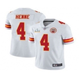 Men's Kansas City Chiefs #4 Chad Henne White 2021 Super Bowl LV Limited Stitched NFL Jersey