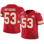 Men's Kansas City Chiefs #53 Anthony Hitchens Red 2021 Super Bowl LV Limited Stitched NFL Jersey