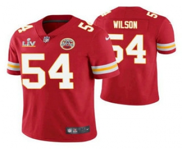 Men's Kansas City Chiefs #54 Damien Wilson Red 2021 Super Bowl LV Limited Stitched NFL Jersey