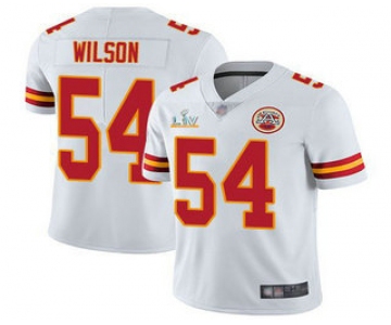 Men's Kansas City Chiefs #54 Damien Wilson White 2021 Super Bowl LV Limited Stitched NFL Jersey