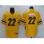 Men Pittsburgh Steelers 22 Harris Yellow Nike Vapor Untouchable Limited 2021 NFL Jersey