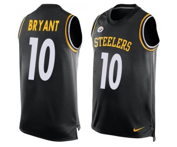 Men's Pittsburgh Steelers #10 Martavis Bryant Black Hot Pressing Player Name & Number Nike NFL Tank Top Jersey