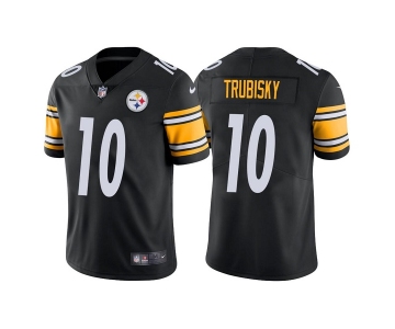 Men's Pittsburgh Steelers #10 Mitchell Trubisky Black Vapor Untouchable Limited Stitched Jersey