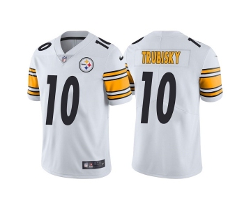 Men's Pittsburgh Steelers #10 Mitchell Trubisky White Vapor Untouchable Limited Stitched Jersey